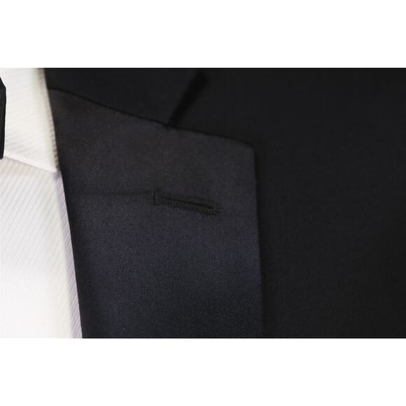 Calvin Klein Mens Extreme Slim Fit Black Tuxedo Formal Wedding Blazer Jacket 46L - Picture 5 of 9